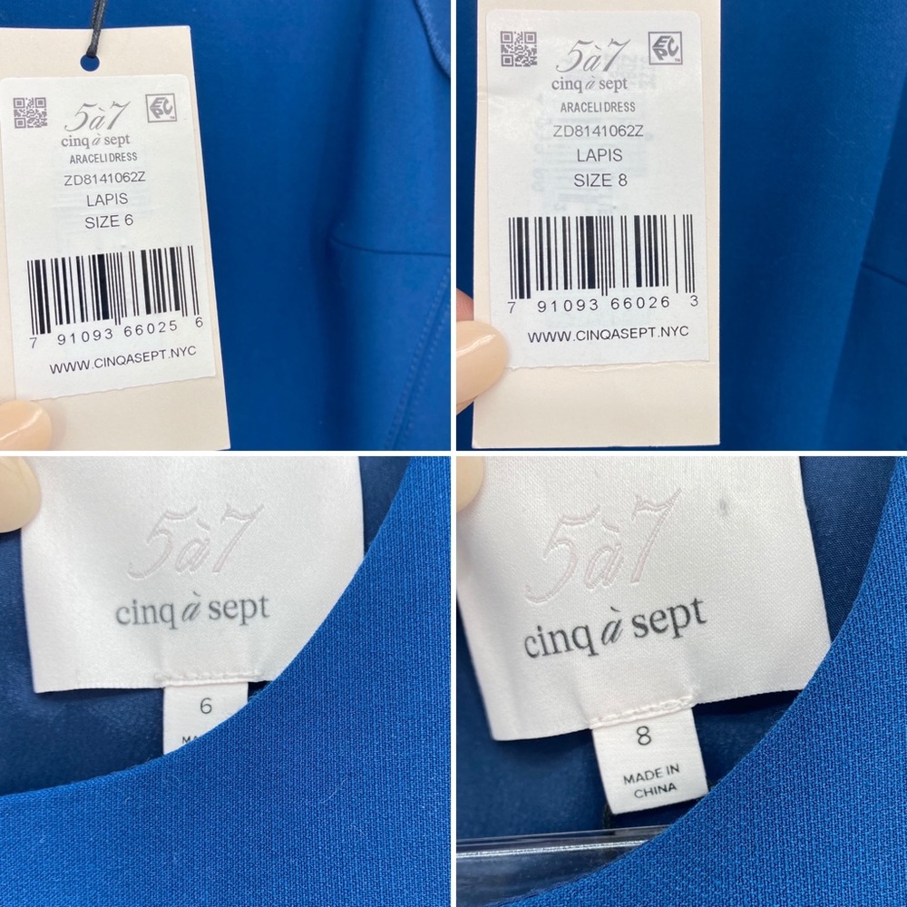 Cinq a Sept Araceli Sleeveless Stitch Dress blue - Picture 11 of 14